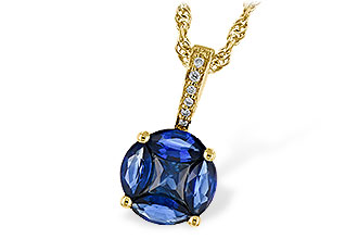 C197-81118: NECKLACE .75 SAPPHIRE .77 TGW