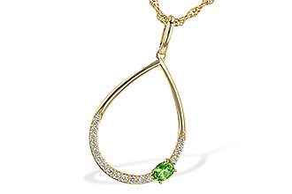 C199-62046: NECK .17 GREEN GARNET .26 TGW