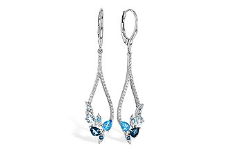 C282-31146: EARR 1.08 BLUE TOPAZ 1.35 TGW