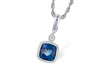 C283-18364: NECK 1.05 LONDON BLUE TOPAZ 1.07 TGW