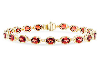 C283-20237: BRACELET 9.22 TW GARNET 9.26 TGW