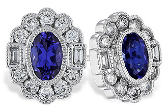 C284-10237: EARRINGS .93 TW TANZANITE 1.40 TGW