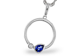 C284-11164: NECKLACE .26 SAPPHIRE .28 TGW