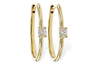C284-12918: EARRINGS .47 TW OVAL DIAMONDS