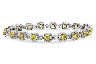 C284-12955: BRACELET 4.37 FANCY YELLOW DIAS 7.12 TW (7")