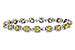 C284-12955: BRACELET 4.37 FANCY YELLOW DIAS 7.12 TW (7")