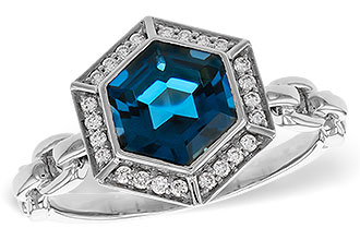 C284-14764: LDS RG 2.03 LONDON BLUE TOPAZ 2.14 TGW (7.5MM LBT)