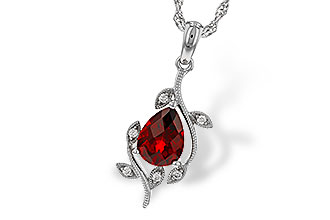 C284-15655: NECKLACE 1.34 GARNET 1.39 TGW (8X6MM GAR)