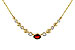 C284-16573: NECKLACE .88 GARNET 1.00 TGW (17")