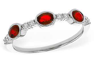 C284-17455: LDS WED RG .66 TW RUBY .78 TGW