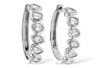 C285-00182: EARRINGS 1.10 TW FANCY CUT DIAS