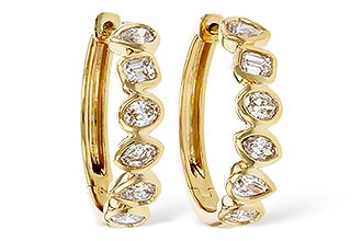 C285-00182: EARRINGS 1.10 TW FANCY CUT DIAS