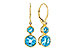 C285-00209: EARR 3.25 TW BLUE TOPAZ 3.27 TGW (4MM/7MM BT)