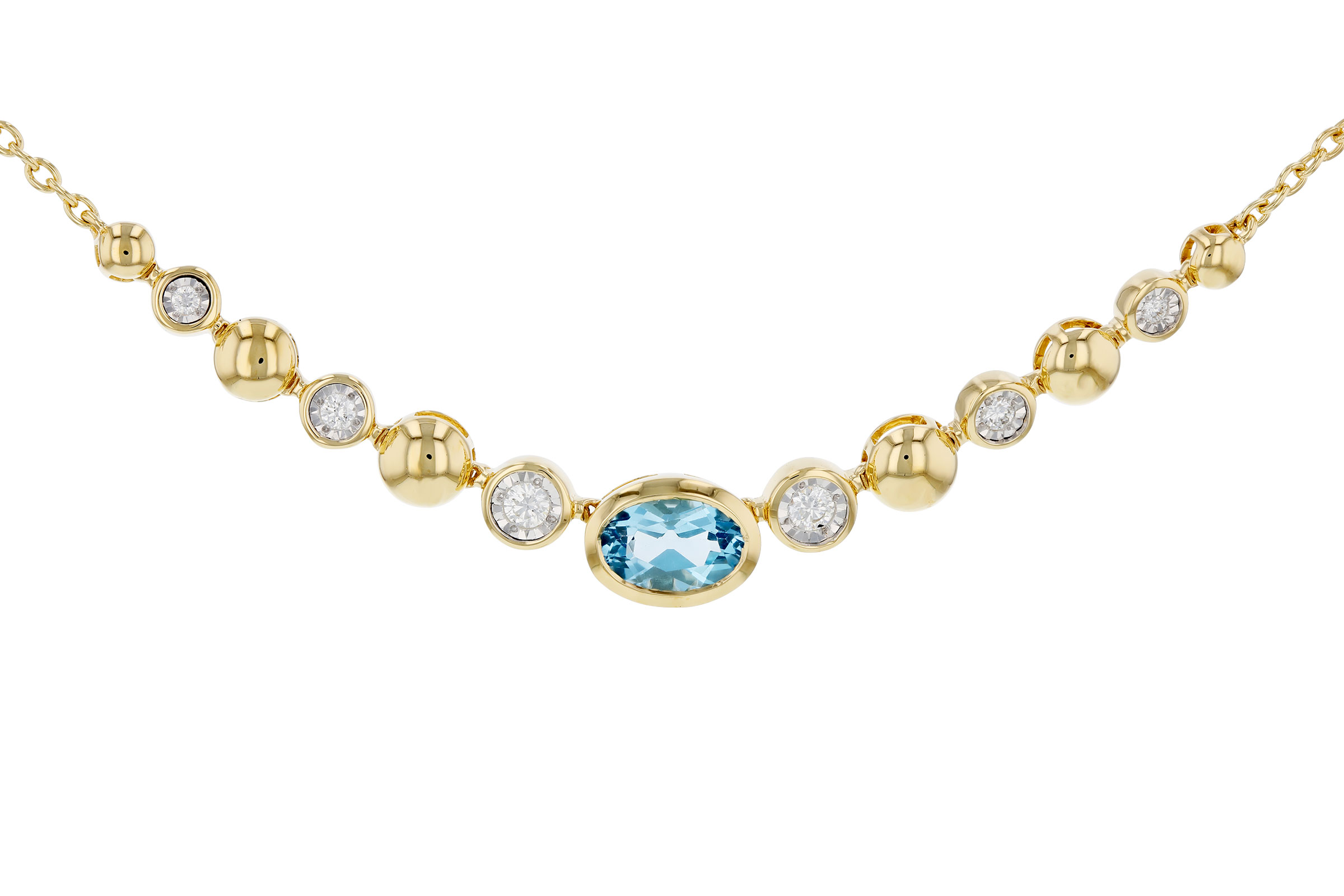 C285-01146: NECKLACE .83 SWISS BLUE TOPAZ .95 TGW (17")
