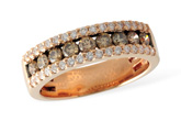 D196-85718: LDS WED RG .64 BROWN DIAS .97 TW