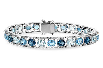 D198-65646: BRACELET 16.54 BLUE TOPAZ 17.78 TGW