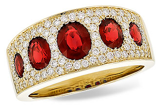 D282-31109: LDS WED RG 1.60 TW RUBY 2.00 TGW
