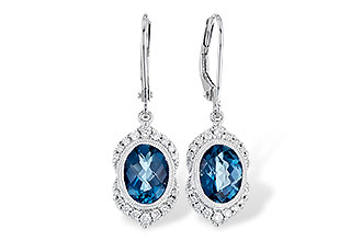 D282-35700: EARR 2.45 LONDON BLUE TOPAZ 2.64 TGW