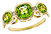 D283-23827: LDS RG 2.55 TW PERIDOT 2.80 TGW (7MM CUSHION)