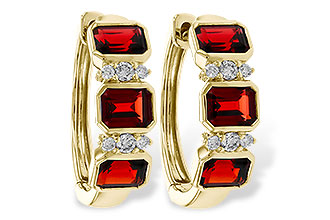 D284-11146: EARRING 1.50 TW GARNET 1.61 TGW