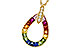 D284-12027: NECKLACE 1.10 MULTI-COLOR SAPPH 1.15 TGW
