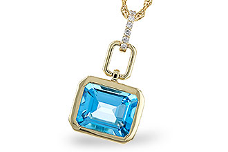 D284-12991: NECKLACE 3.26 BLUE TOPAZ 3.30 TGW (10x8MM BT)
