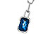 D284-17482: NECK 3.75 LONDON BLUE TOPAZ 3.90 TGW (12x8MM LBT)