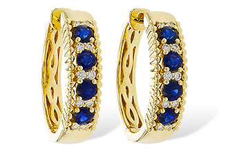 D284-17518: EARRINGS .56 TW SAPP .68 TGW