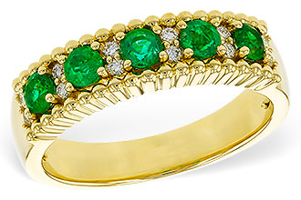 D284-17527: LDS WED RG .48 TW EMERALD .60 TGW