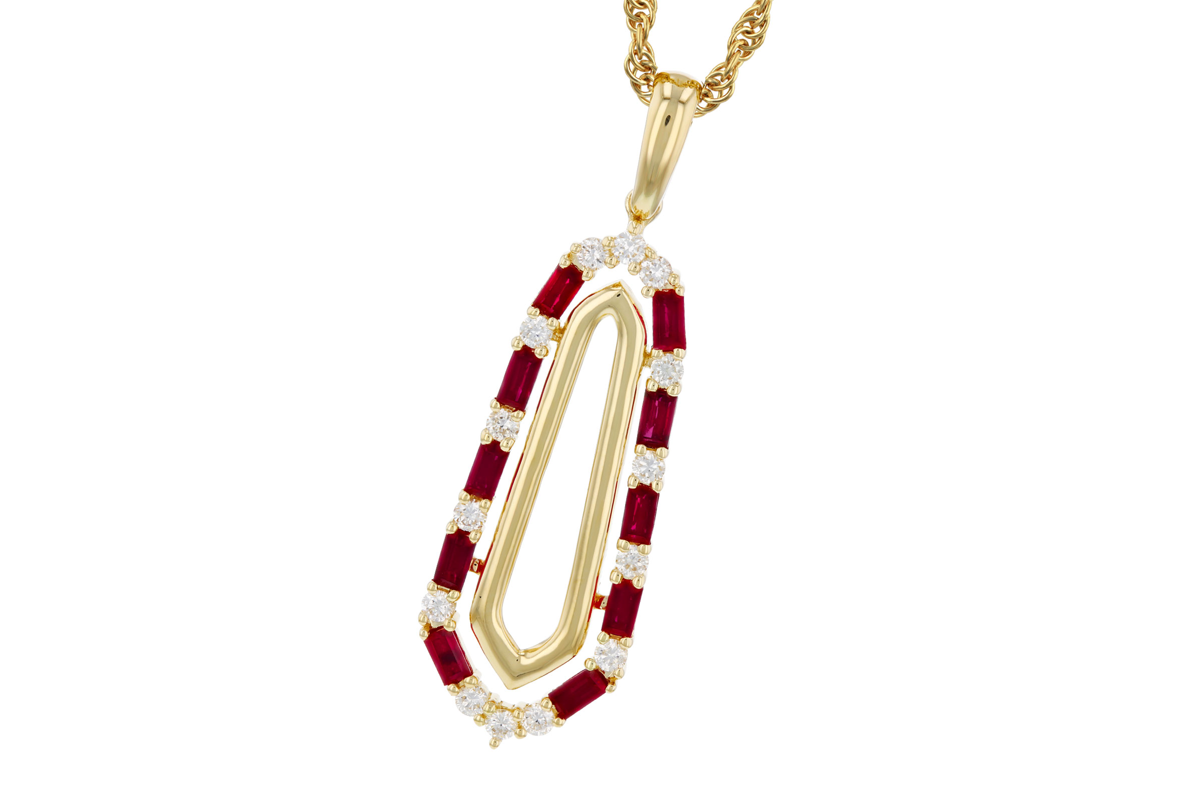 D285-02946: NECKLACE .72 TW RUBY .92 TGW