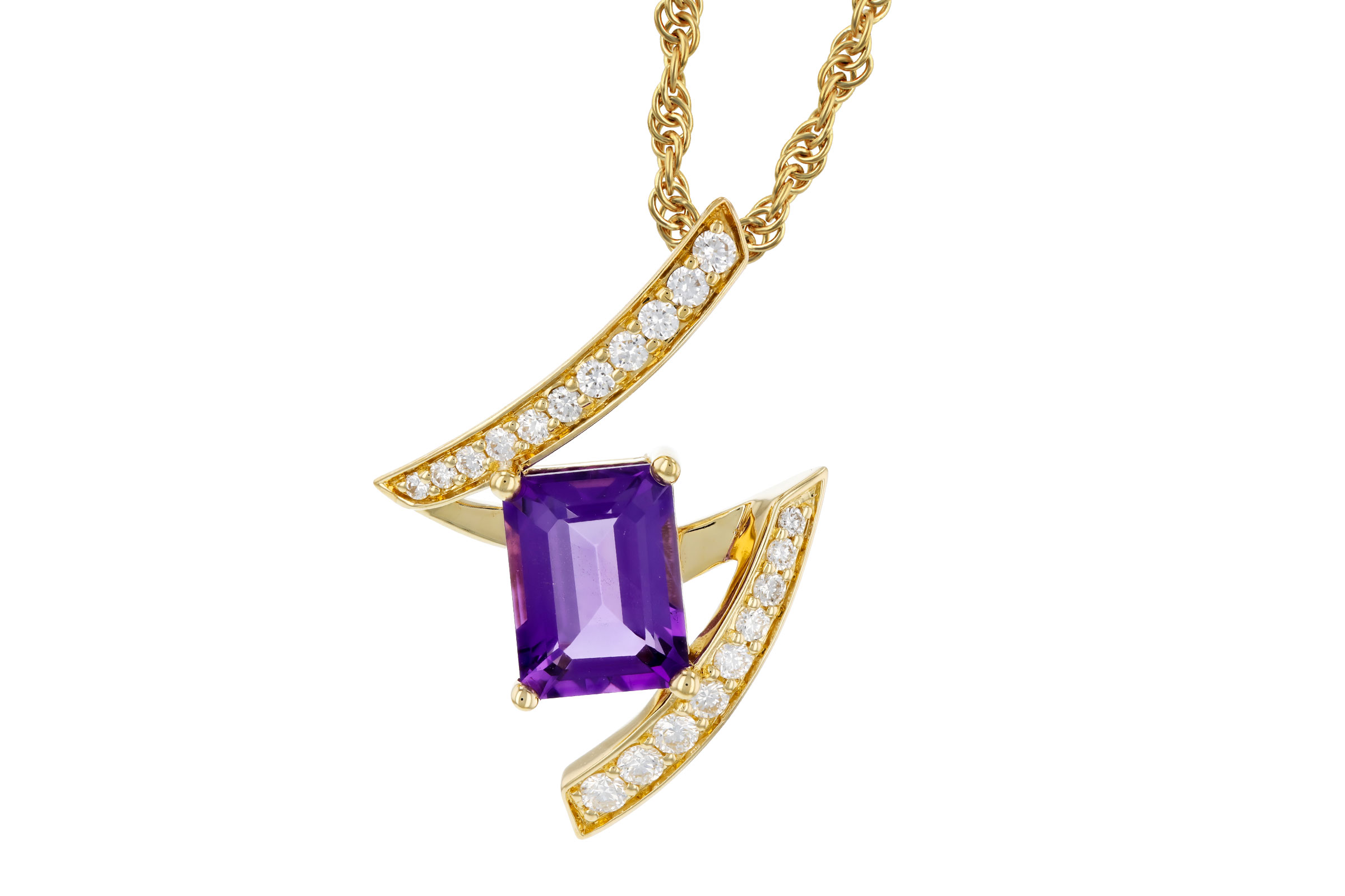 D285-02964: NECKLACE 1.36 AMETHYST 1.56 TGW (8x6MM AMY)