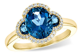 E199-60236: LDS RG 3.04 TW LONDON BLUE TOPAZ 3.20 TGW