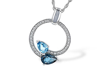 E199-61127: NECK 1.22 BLUE TOPAZ 1.40 TGW