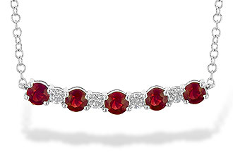 E199-62909: NECK .58 TW RUBY .70 TGW