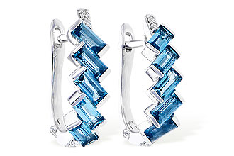 E282-34782: EARR 1.45 LONDON BLUE TOPAZ 1.50 TGW