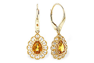 E283-21164: EARR .74 TW CITRINE .90 TGW