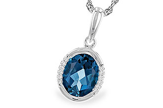 E283-22064: NECK 1.90 TW LONDON BLUE TOPAZ 1.93 TGW (9x7 LBT)