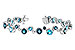 E283-22918: BRACELET 15.65 TW BLUE TOPAZ 15.95 TGW