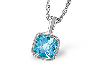 E283-23900: NECKLACE 1.10 CT BLUE TOPAZ