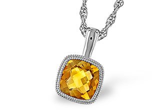 E283-24727: NECKLACE .75 CT CITRINE