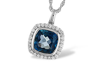E283-24755: NECK 3.85 LONDON BLUE TOPAZ 4.15 TGW (9MM LBT)