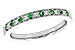 E283-26627: LDS WED RG .07 EMERALD .16 TGW