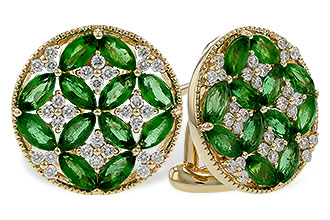E284-12009: EARRINGS 1.66 TW EMERALD 1.96 TGW
