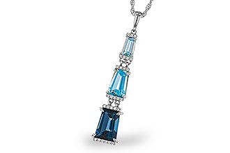 E284-12936: NECKLACE 2.60 TW BLUE TOPAZ 2.65 TGW