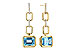 E284-13827: EARRINGS 3.20 BLUE TOPAZ 3.32 TGW (8x6MM BT)