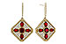 E284-13836: EARRINGS .99 TW RUBY 1.42 TGW