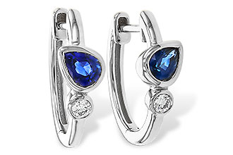 E284-13900: EARRINGS .51 SAPPHIRE .57 TGW
