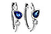 E284-13900: EARRINGS .51 SAPPHIRE .57 TGW