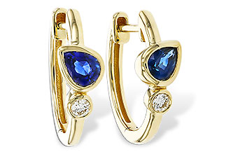 E284-13900: EARRINGS .51 SAPPHIRE .57 TGW