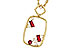 E284-14764: NECKLACE .33 TW RUBY .44 TGW